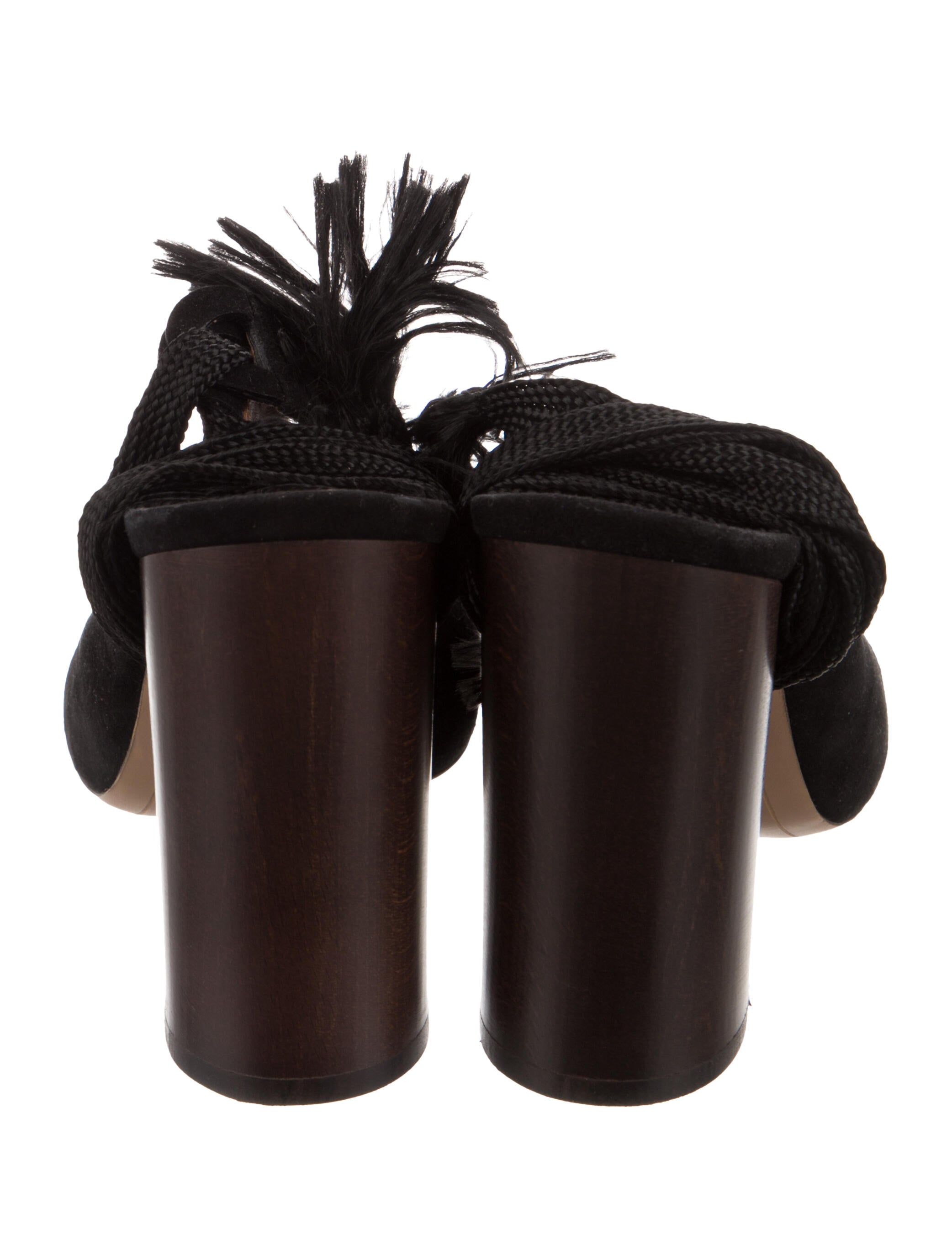 Chloé Suede Raw-Edge Trim Slingback Pumps